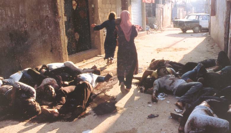 صورة ارشيفية  من مجزرة صبرا وشاتيلا