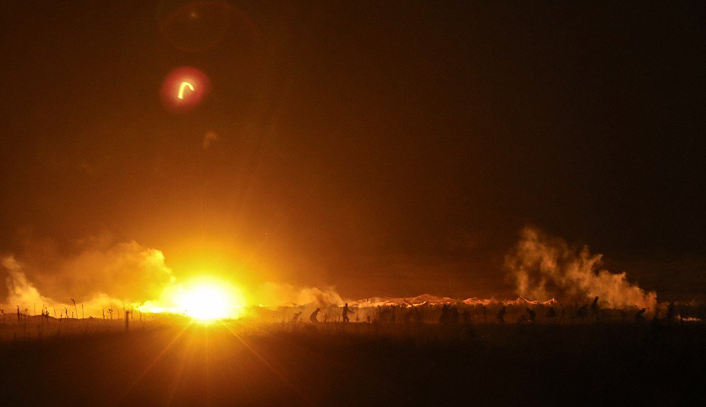 صورة من وحدة الارباك الليلي على الحدود الشرقية