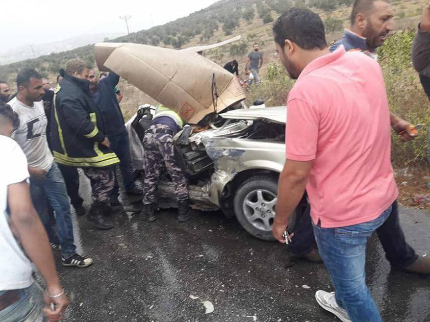 مصرع 3 أشخاص بحادث سير على طريق جنين