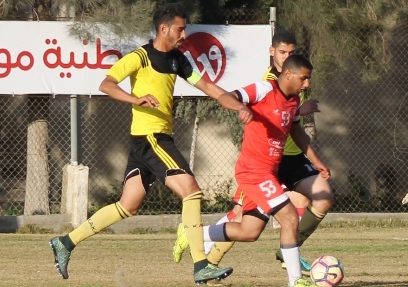 جانب من مباراة سابقة بين خدمات جباليا والسلام