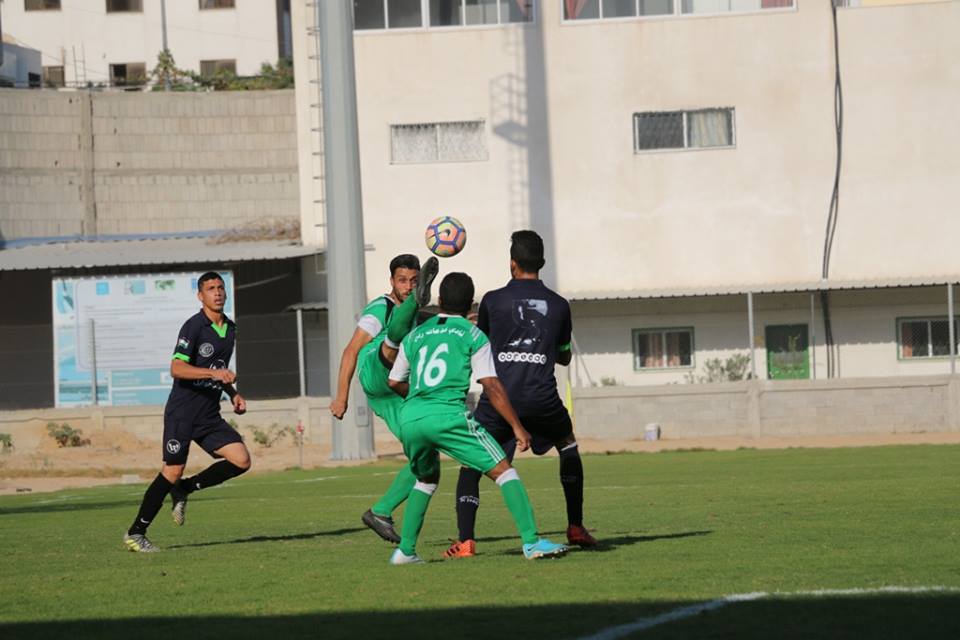 جانب من مباراة خدمات رفح والهلال