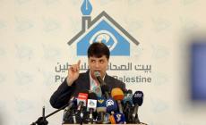 جانب من المؤتمر الصحفي لمصلحة المياه بغزة