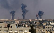 صورة لقصف طائرات الاحتلال مواقع للمقاومة في غزة