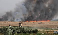  صورة للحرائق شرق غزة