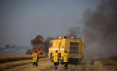 حرائق في غلاف غزة