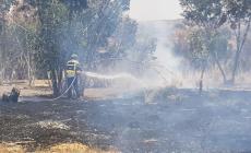 صورة من الحرائق التي ضربت غلاف غزة