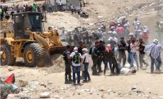 صورة من اعتداءات الاحتلال على الخان الأحمر