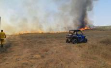 صورة من حرائق اندلعت بالأمس في غلاف غزة