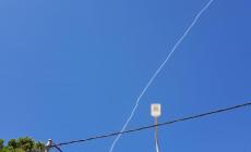 صورة من اعتراض طائرة مسيرة الأربعاء الماضي