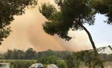 صورة نشرها الاعلام العبري لحرائق اليوم المندلعة في غلاف غزة