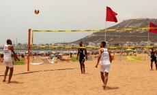 جانب من تدريبات منتخب الطائرة الشاطئية في المغرب