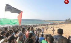 احتشاد المواطنين مؤازرةً للمسير البحري الثامن