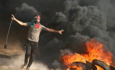 صورة من مسيرات العودة على الحدود الشرقية لغزة