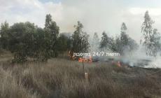 صورة نشرها الاعلام العبري للحرائق التي اندلعت في ناحال عوز