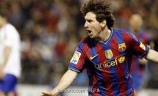 فرحة ميسي بتسجيله أحد أهدافه