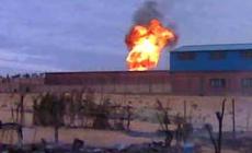محطة الغاز التى تعرضت للتفجير