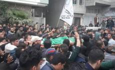 جماهير بيت حانون تشيع جثمان الشهيد المصري