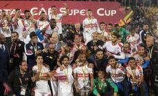 فرحة لاعبي الزمالك بالفوز بالسوبر