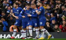 فرحة لاعبي تشيلسي بالفوز