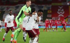 فرحة لاعبي أرسنال بالفوز