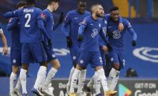 فرحة لاعبي تشيلسي بالفوز