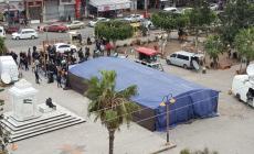 القوى الوطنية والإسلامية بغزة تقيم خيمة عزاء لشهداء جنين والقدس