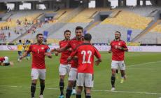 فرحة لاعبي مصر بالفوز