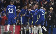 فرحة لاعبي تشيلسي بالفوز