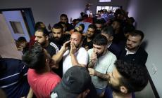 من وداع الشهيد علي حسن حرب (27 عامًا) في مستشفى ياسر عرفات في سلفيت