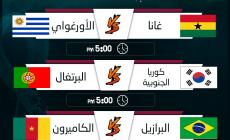مواعيد مباريات اليوم الجمعة 2/12 كأس العالم مونديال قطر 2022