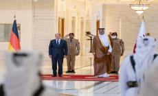 امير قطر والمستشار الألماني