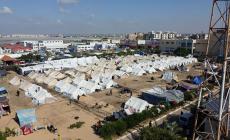 خيام إيواء في خانيونس