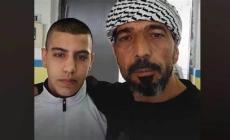 الطفل آيهم السلايمة مع والده