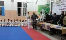 جانب من حفل تخريج فوج مدرسة الكاراتيه بالمشتل