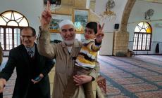 صورة للشيخ رائد صلاح بعد الافراج عنه من سجون الاحتلال