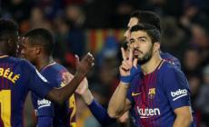 فرحة لاعبي برشلونة بالفوز
