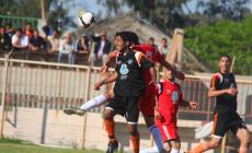 جانب من مباراة اتحاد وخدمات خانيونس