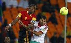 جانب من مباراة المغرب وأنغولا