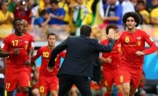 فرحة المتخب البلجيكي بالهدف الأول