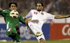 جانب من مباراة الأردن والعراق