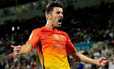 فرحة فيا بالهدف الأول لبرشلونة