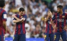 حزن لاعبي برشلونة