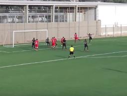 جانب من مباراة شباب خانيونس والهلال