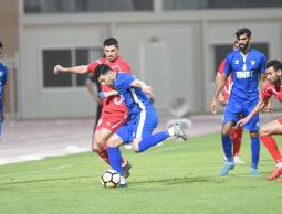 جانب من مباراة فلسطين والكويت