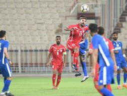 جانب من مباراة فلسطين والكويت