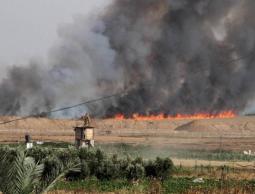  صورة للحرائق شرق غزة