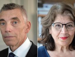 القاضي إريك رنسون والروائية الشاعرة الإيرانية المولد جيلا مساعد