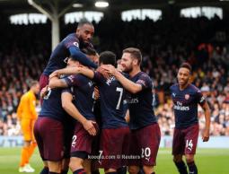 فرحة لاعبي أرسنال بالفوز