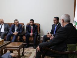 الوفد الامني المصري مع هنية 