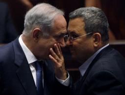 نتياهو وباراك خلال مشاورات في الكنيست الاسرائيلي
